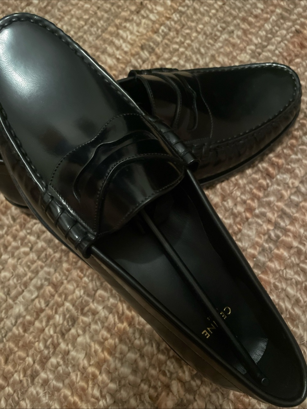 Celine Black Leather Penny Loafers - Women's Flats - 39.5 - Picture 4 of 4